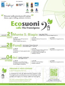 Locandina Ecosuoni sulla Via Francigena